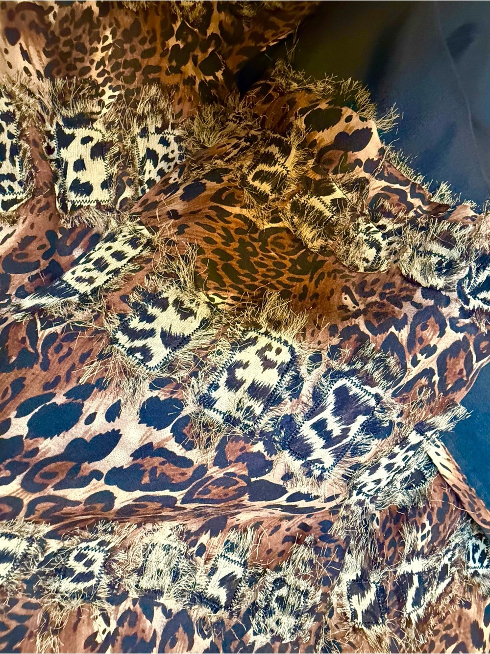 Chico's Animal Print Open Front Jacket in Brown and Tan see description - Picture 7 of 9